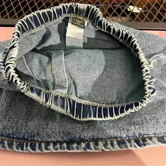 Girls size 5 Mini Denim Pleated Side Skirt Elastic Waist/ Trendy - Picture 10 of 10